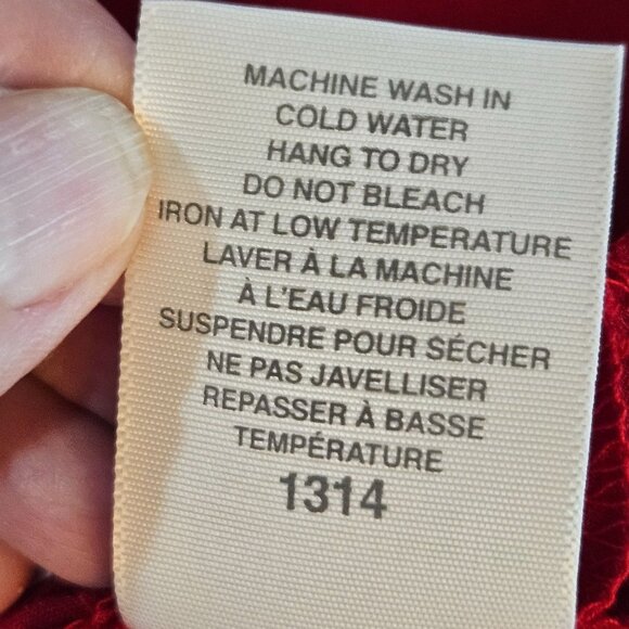 Sympli Red Twist Cut Out Neck Top Sz 10 Stretch 3/4 Sleeve Colorful Professional - Picture 9 of 11